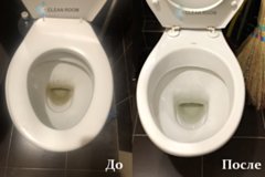 Унитаз до и После  Уборки